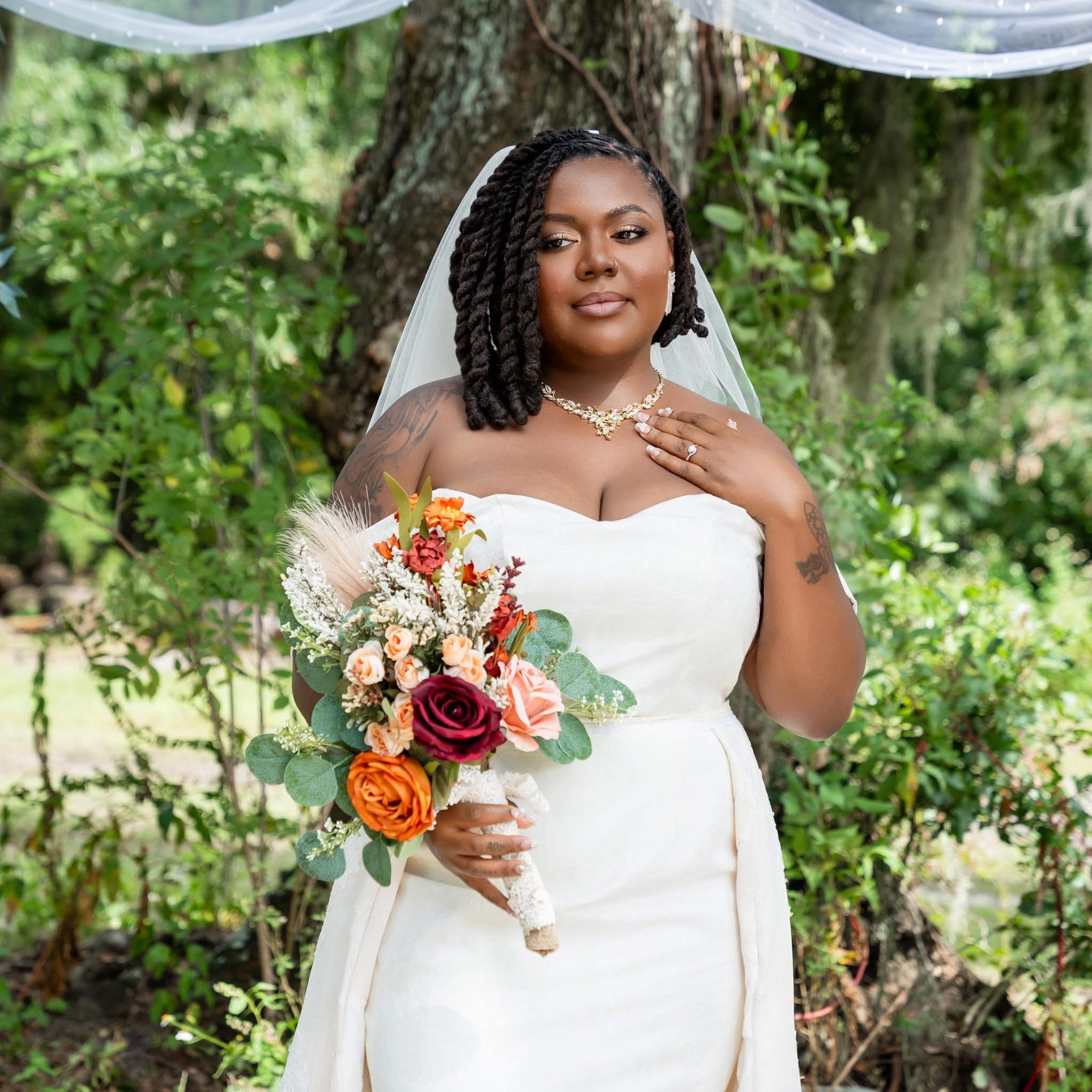 Bridal portrait styling
